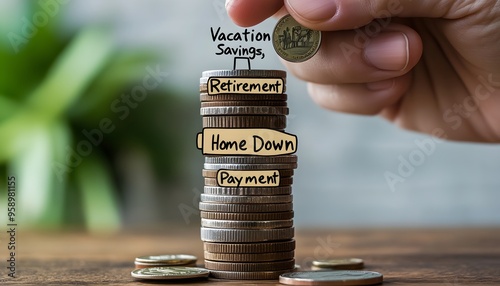 Stack of Coins Representing Financial Goals