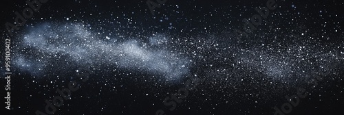 Speck Of Dust. Abstract Night Sky Background with Dust Particles and Stars