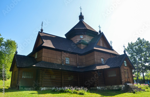 Wooden Church of the Nativity of the Blessed Virgin Mary dating in 1719 in Kryvorivnia village is one of the most famous creations of the Hutsul school of folk architecture