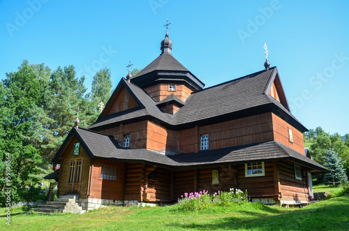 Wooden Church of the Nativity of the Blessed Virgin Mary dating in 1719 in Kryvorivnia village is one of the most famous creations of the Hutsul school of folk architecture