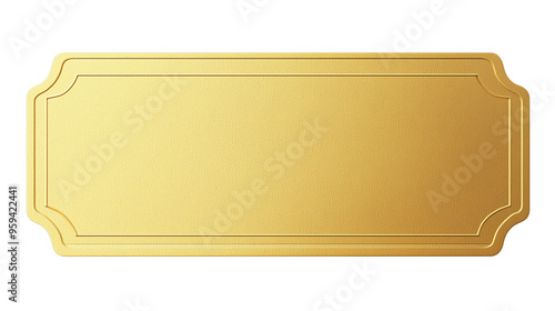 Gold Ticket isolate background white color png