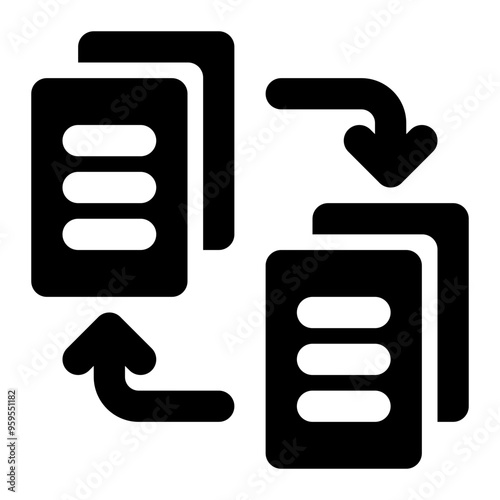 data replication, replication, data, file, data warehouse solid or glyph icon