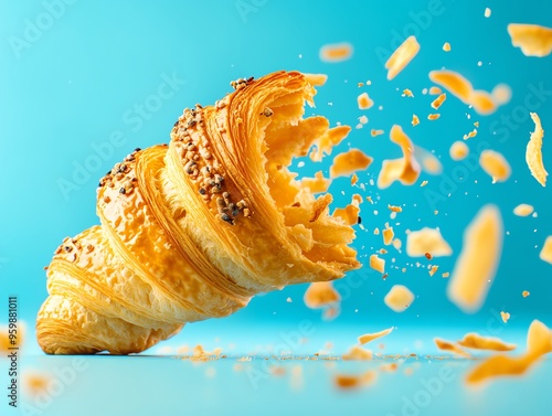 Croissant A flaky, buttery pastry that originated in Paris, France