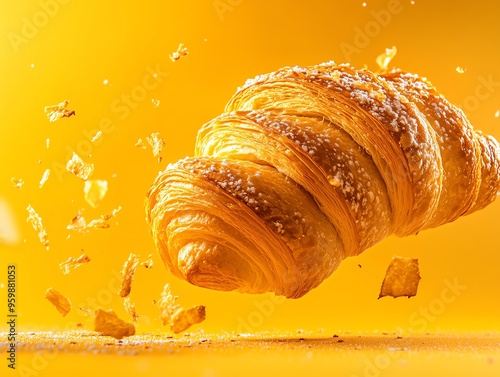 Croissant A flaky, buttery pastry that originated in Paris, France