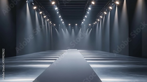 Fashion Show Runway Stage with Lights