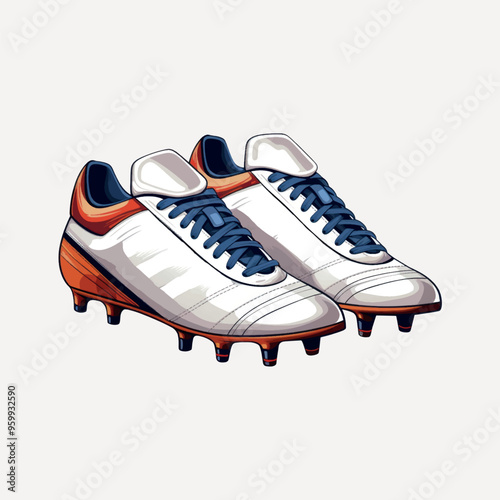 Stylish soccer cleats illustration