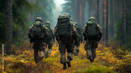 Soldiers on Forest Patrol