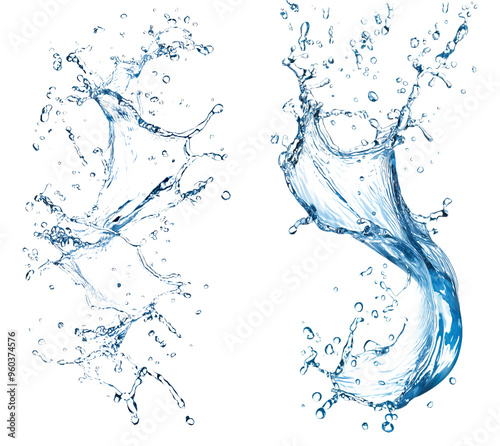 The PNG image shows a splash of water splattering on a white background.