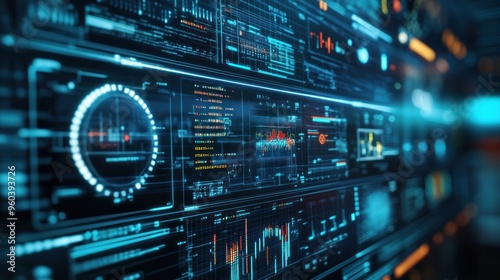 A visual representation of power system reliability metrics on a digital dashboard,