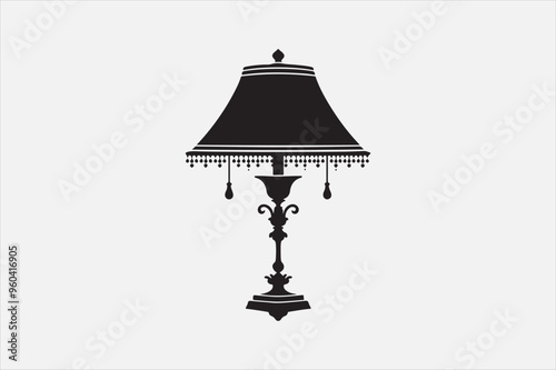 A lamp black color with white background