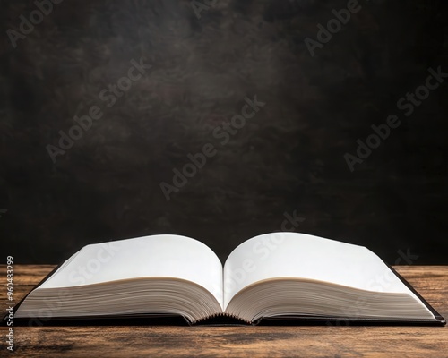 An open book with blank pages under soft light, symbolizing the start of a new story new beginnings, new chapter