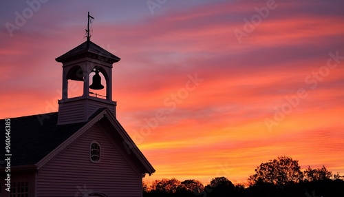 church at sunset