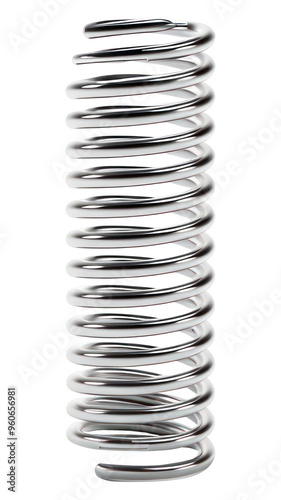 PNG A thin metal spring spiral coil.