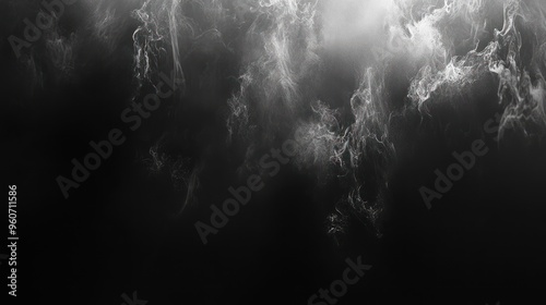 Ethereal wisps of smoke dance gracefully against a dark backdrop, creating a surreal and mysterious atmosphere.