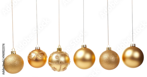 PNG Gold Christmas balls gold christmas jewelry.