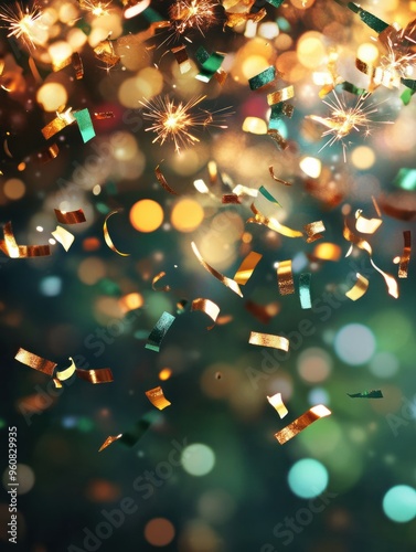 'Day fresh eve year`s St. next glowing future Patrick's sparkler green year party confetti new background bokeh lights year's christmas spark shiny marvellou'