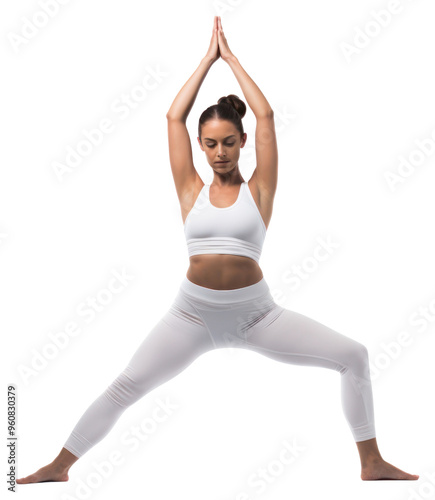 PNG Woman doing yoga sports adult white background.