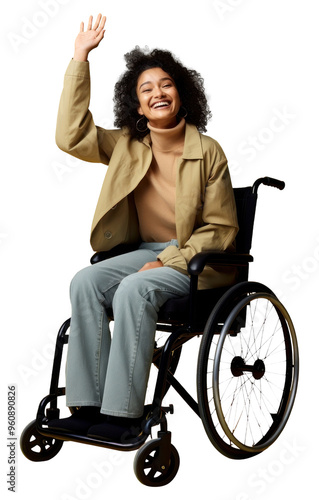 PNG Mixed raced woman wheelchair portrait adult.