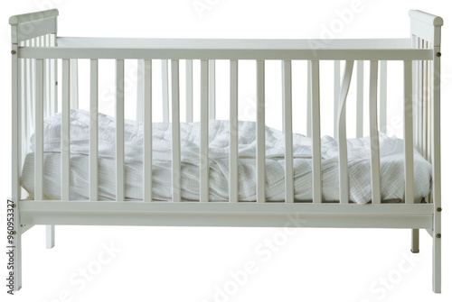 PNG Minimalist white baby crib