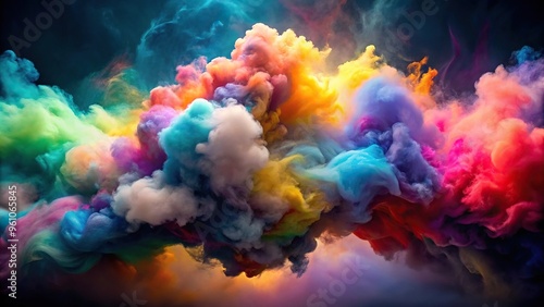 Abstract cloud of colorful blend