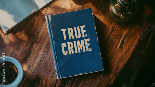 Top View Of A True Crime Book On A Table