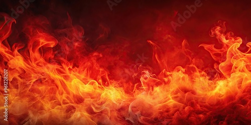 Abstract red background with smoke and fire leading lines