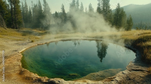 Tranquil Geyser in Yellowstone National Park