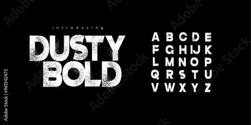 Dusty Bold is Modern Bold Font. Sans Serif Font. Regular Italic Uppercase Lowercase Typography urban style alphabet fonts for fashion, sport, technology, digital, movie, logo design, vector 