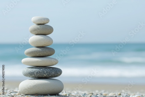 An image of harmony and balance against the sea.