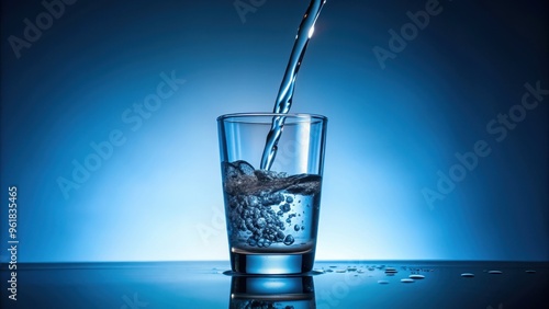 Water being poured into a clear glass , hydration, pour, liquid, refreshment, drinking,glassware, container, clean