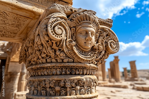 Ad Deir, intricate carvings, faded details still visible after centuries of exposure to the elements