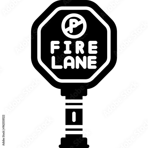 Fire Lane Sign Icon