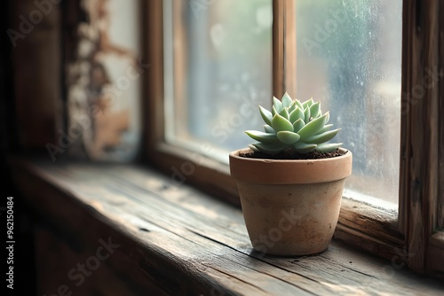 Serene Window Plant, windowsill, home, decor, greenery