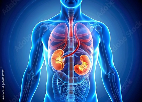 Kidney anatomy illustration medical graphics human body