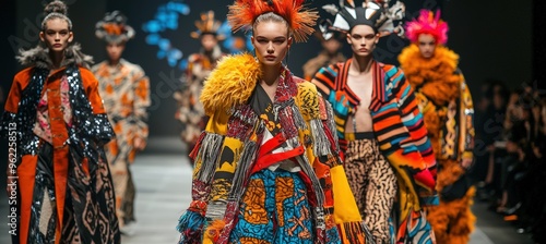 Avant-Garde New Year's Fashion Show: Bold and Creative Outfits on the Runway for Holiday Design