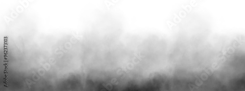 PNG image, Realistic black cloud or smoke. White fog or smoke on transparent background. Abstract gas on transparent background.