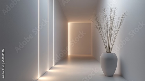 Using Linear Lighting Fixtures in Minimalist Hallways, Examine the role of linear lighting fixtures.