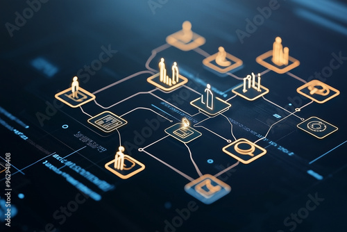 Accentuating the backbone of HR management, the virtual organizational diagram details the hierarchy and communication flow, providing a clear operational overview