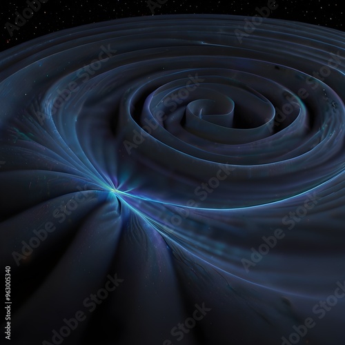 A computer simulation of gravitational waves in space