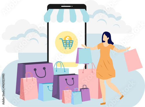 Online Shopping Illustration