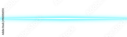 Glowing light line in blue color isolated on white. Futuristic neon line sign. Sparkle design element