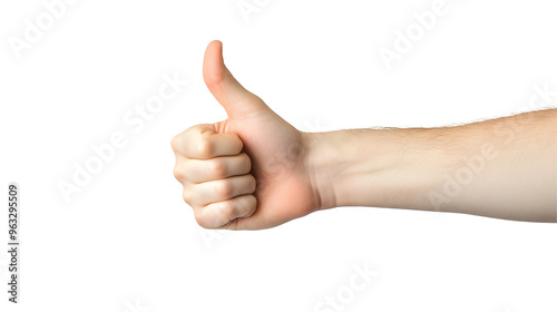 thumb up isolated on white