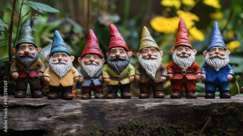 Garden Gnomes Line Up.