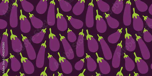 Eggplant pattern Background. flat illustration Eggplant background. seamless pattern Eggplant. Eggplant flat illustration background. Eggplant Pattern Flat.