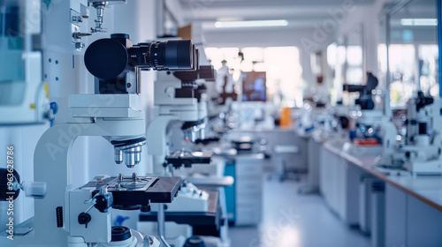 "Ophthalmological clinic featuring eye care and glasses selection, with optical equipment on display."