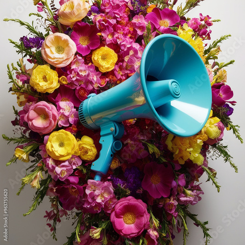 A Symphony of Sound and Blooms: The Vibrant Megaphone