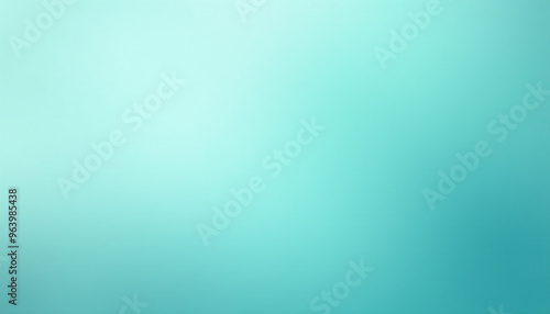 Abstract light cyan and aqua gradient noisy grain background texture