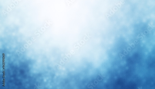 Abstract icy blue and white gradient noisy grain background texture