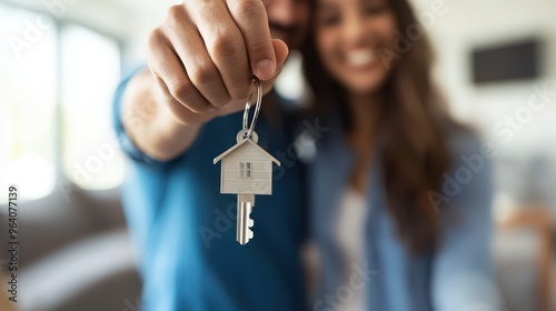 hand holding house key symbolizing new homeownership