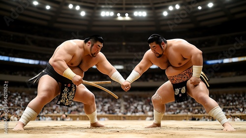 Watch sumo wrestling in Tokyo, Japan, as massive athletes compete in the ancient sport in a packed arena. 